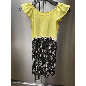Faded Glory Girls Sleevless Yellow/Black Sundress Size L/G 10-12